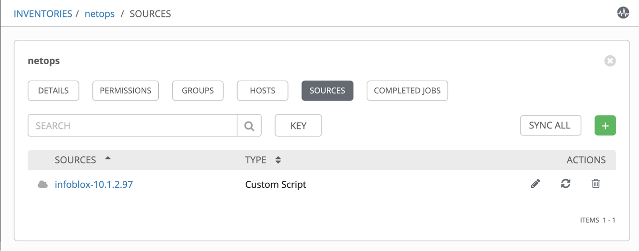 sync inventory source