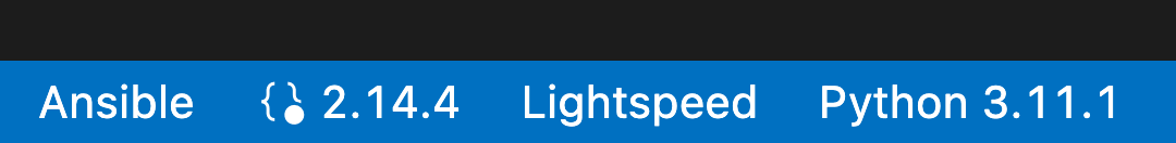 Ansible Lightspeed status